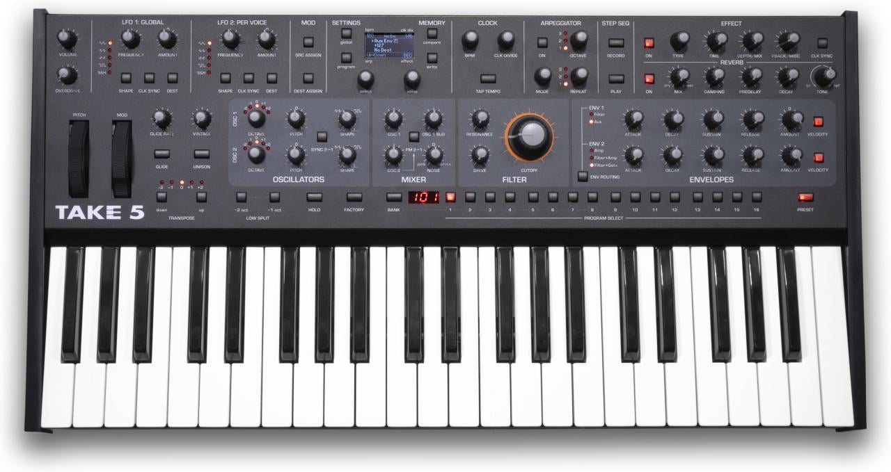 Аналоговый синтезатор Sequential Take 5, черный